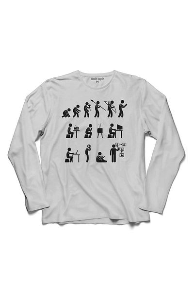 Kendim Seçtim Μακρυμάνικο μπλουζάκι Evolution Human