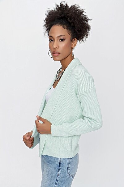 CHUBA Tricotaj de damă cu guler șal Melange Cardigan Albastru 23w319