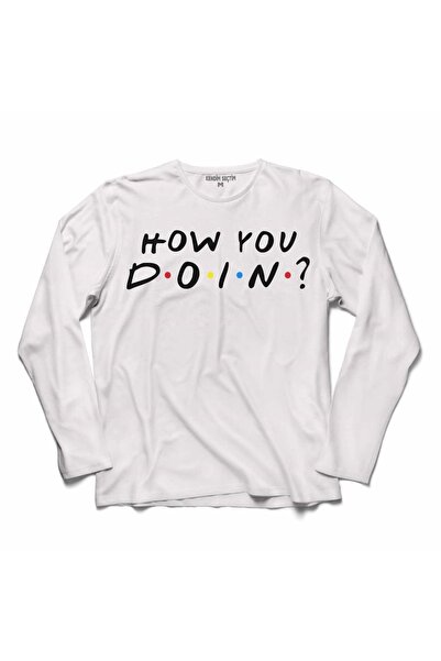 Kendim Seçtim Унісекс Біла футболка з довгими рукавами How You Do In Naber