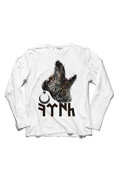 Kendim Seçtim Tsk Turska Stara Turska Vuk Vuk Polumesec Majica sa Dugim Rukavima