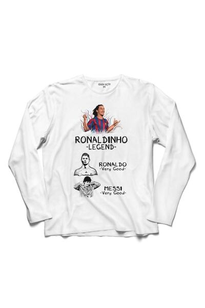 Kendim Seçtim Ronaldinho Legenda Mesi Ronaldo Majica dugih rukava