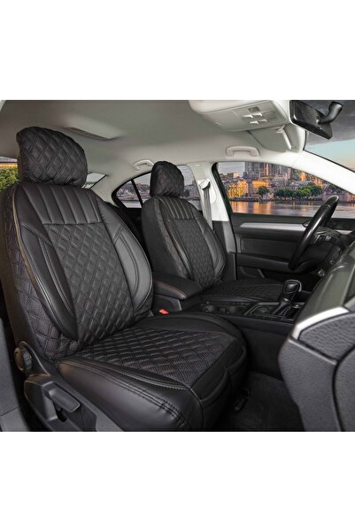 Generic Brand غطاء مقعد سيارة فاخر شبه جلدي متوافق مع Honda Hr-v طقم أمامي/خل...