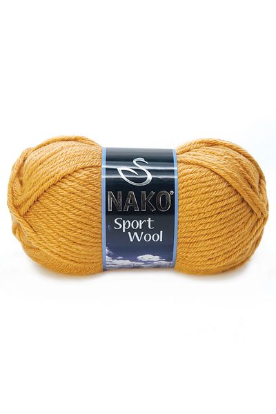 NAKO Sport Wool Scarf Beanie Jacket and Vest Set - Mustard Knit, Thread Wool No: 10129