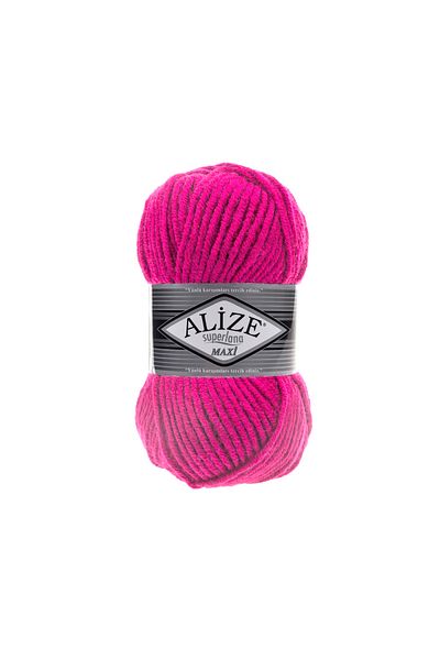 Alize Φούξια Superlana Maxi Knit - 149 Μοντέλο, 100 Γρ. και 100 Mt. Σχοινί