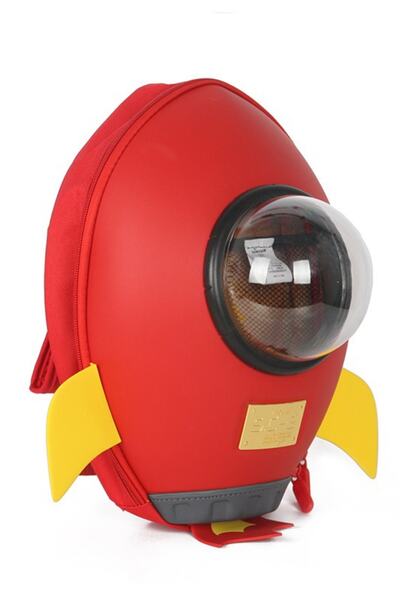 Supercute Rocket Kindergarten Backpack / Red