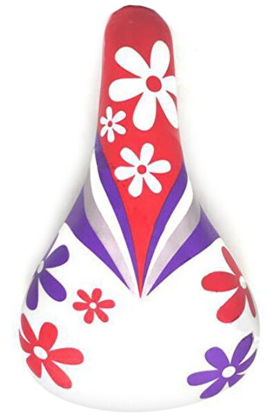 Asroya Рожеве дитяче велосипедне сідло з квітковим візерунком (ДЛЯ КОЛІС 12-1...