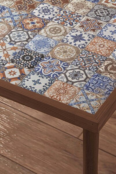 bluecape Esperanza 62x62cm Doğal Masif Seramik Dekoratif Orta Sehpa