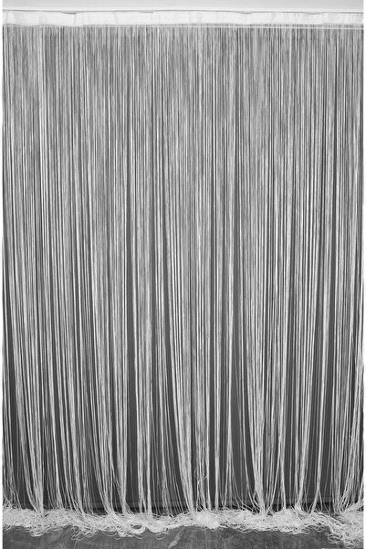 AKÇA TEKSTİL Rope Curtain Thin Chain White Color 300 X 280 Cm