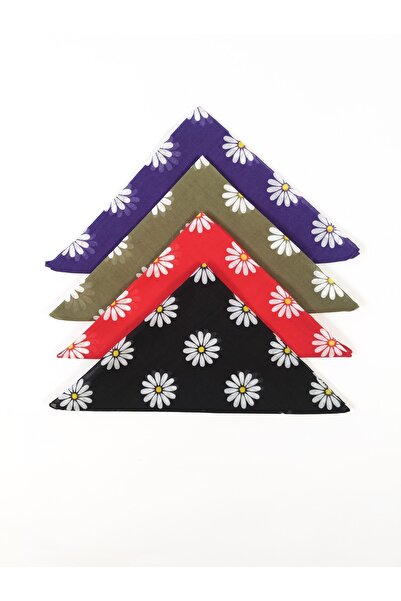 BANDANA MARKETİ 4 Pieces Unisex Ethnic Pattern Bandana