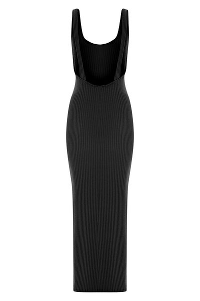 La Sarta Rochie neagră cu camisole decoltată cu spatele Siena