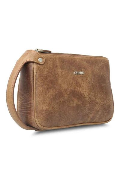 GUARD Τσάντα χειρός με διπλό φερμουάρ Antique Tan Unisex - GRD2403XW22496