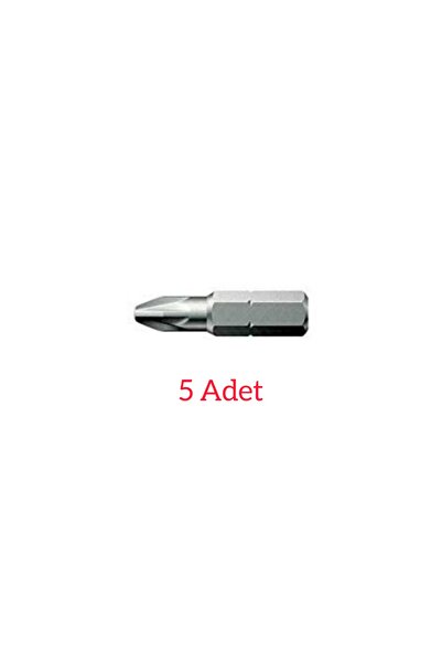ARON (5 Adet) Pz2x25mm 2,5cm Yıldız Manyetik Bits Uç Vidalama Matkap Ucu