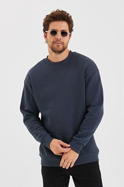 Combineman35 Hanorac de bază oversize unisex cu 3 fire 100% bumbac culoare an...