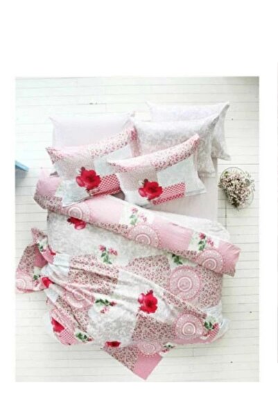 Home Set de lenjerie de pat matlasată complet Karaca Pıaf Pink Single 4 Seasons