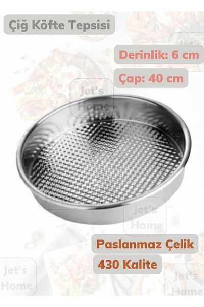 Jet's Home Raw Meatball Tray 40 Cm Stainless Steel