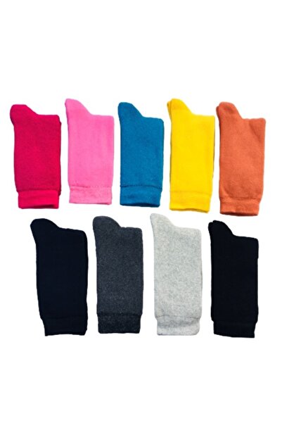 freyzi Kadın Kışlık Kalın Karışık Renkli Termal Çorap 9 Renk