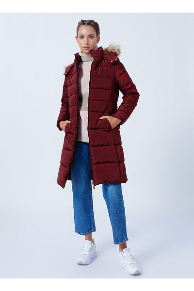 U.S. Polo Assn. Red Women's Coat Glas22k
