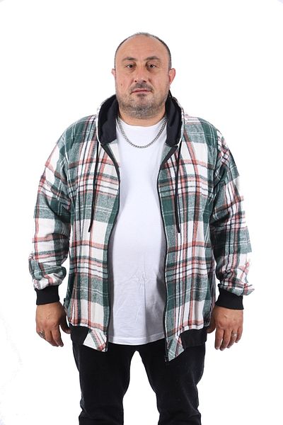 Starbattal Τσέπη με φερμουάρ Ξυλοκόπος Plus Size 22201-neftı