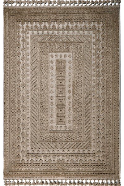 GÜMÜŞSUYU Deco Alvin 12621 Yeni Yüksek Kalite Modern Kabartmalı Örgü Saçaklı ...