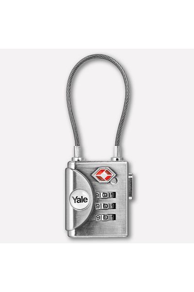 Yale Gray Wired Combination Padlock - Tsa Approved