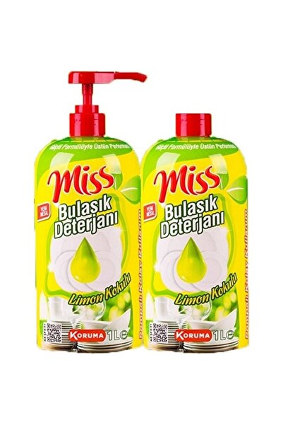 KorumaTemizlik Miss Bulaşık Deterjanı Limon 1 Lt 1 Lt 2'li