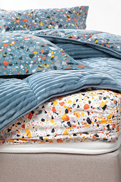 Yataş Terazzo Çift Kişilik Triola Uyku Seti - Indigo