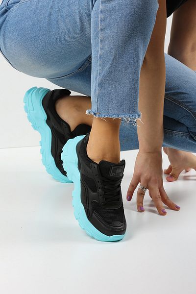 en7 Pantofi de damă negru albastru 0150