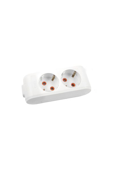 VİKO Multi-let 2-Piece Terminal Mounted Grounded Child Proof Socket White