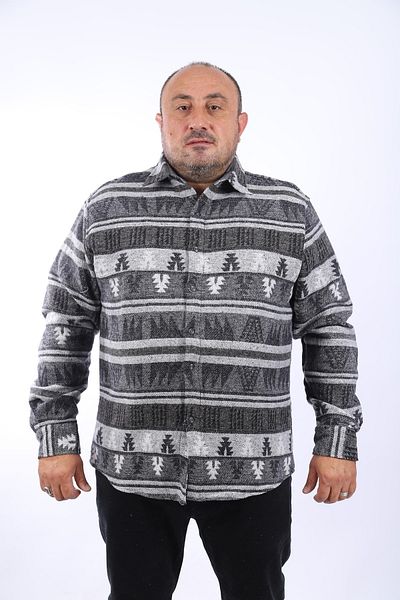 Starbattal Πουκάμισο ξυλοκόπο Mc Rug Print 22211-μαύρο