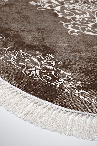 Alanur Home Djt Yıkanabilir Kaymaz Taban Oval 3 Lü Yatak Odası Takımı 616 Klasik Kahve