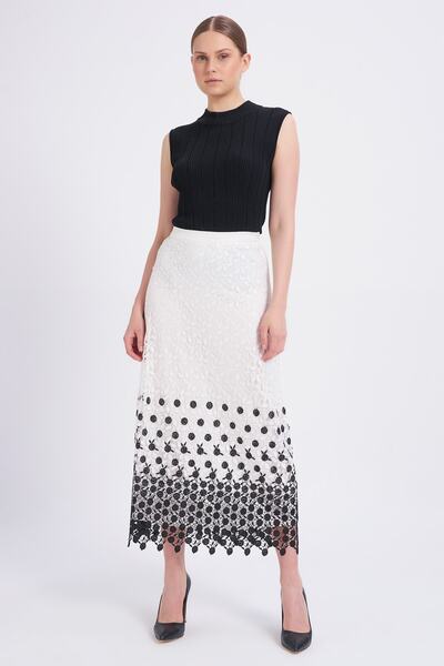 Balizza Blz-güpürlü Dantelli Maxi Etek