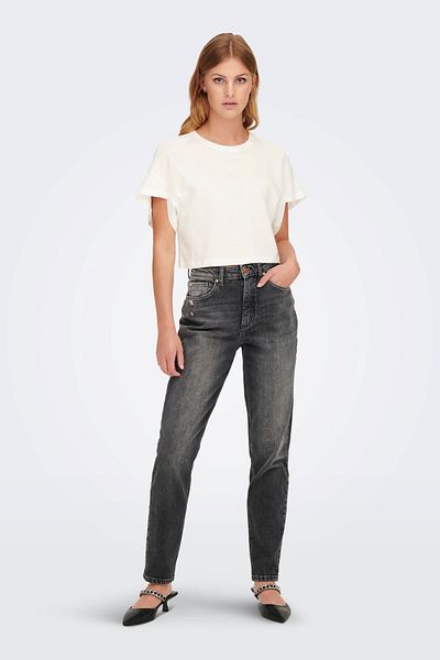 ONLY Women's Mom Jeans 65515266261 Dark Gray