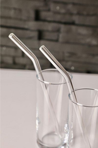 SEVEN7 Straw 2 Slanted Glass Straws