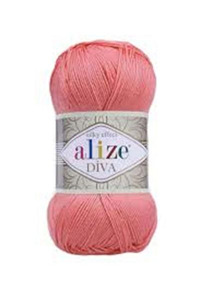 Alize Diva Coral Colored 100 Gr Braided Hand Lanyard