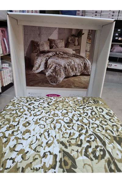 Kristal Комплект ватирани пликове за завивка Taç By Ranforce Quilted за двоен пълнеж