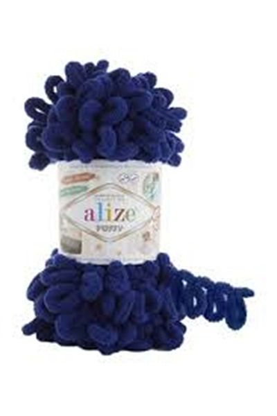 Alize Puffy 5 bucăți șir de catifea tricotat manual nr 360 albastru noapte