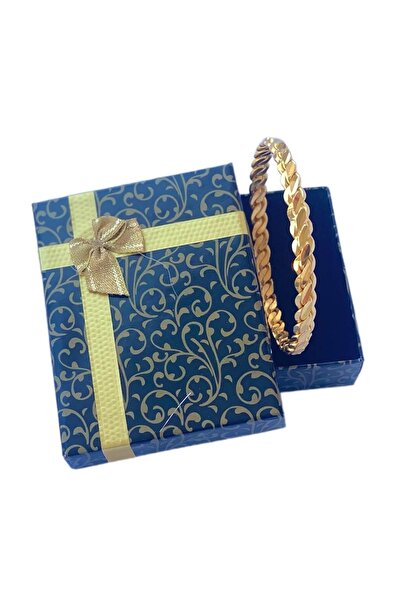 BiLi Accessories Altın Kaplama Adana Burması Içi Düz 5mm Genişlik Br-10