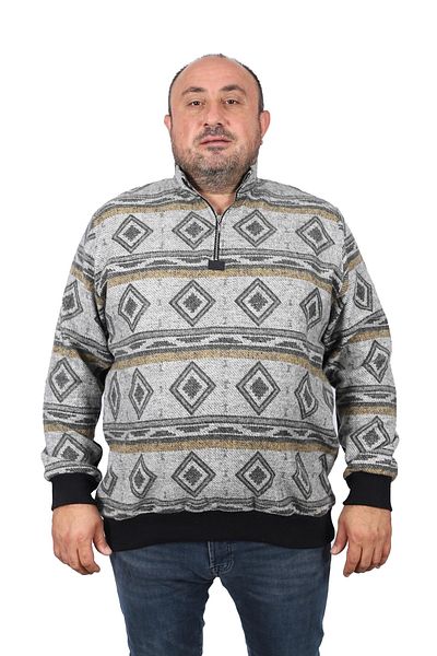Starbattal Φούτερ Ξυλοκόπος Polo Collar με φερμουάρ 22220-χακί