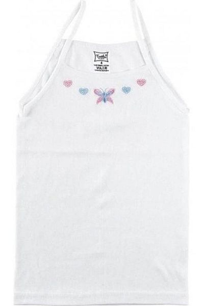 Tutku Girl's Rope Strap Embroidered Athlete 1 Piece
