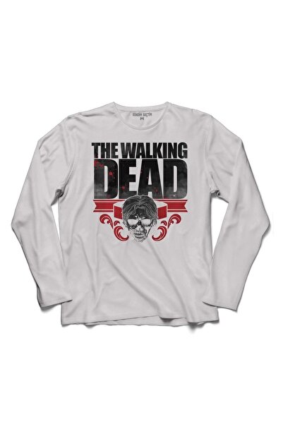 Kendim Seçtim Muška siva majica dugih rukava The Walking Dead T-shirt