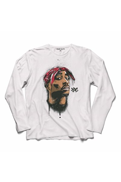Kendim Seçtim 2pac Tupac Shakur Makaveli crtani film 2 Pac majica dugih rukava