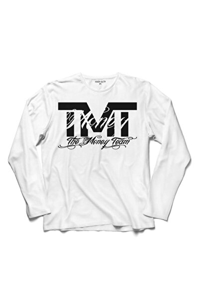 Kendim Seçtim Ženska bela TMT majica sa logotipom The Money Team, dugi rukavi