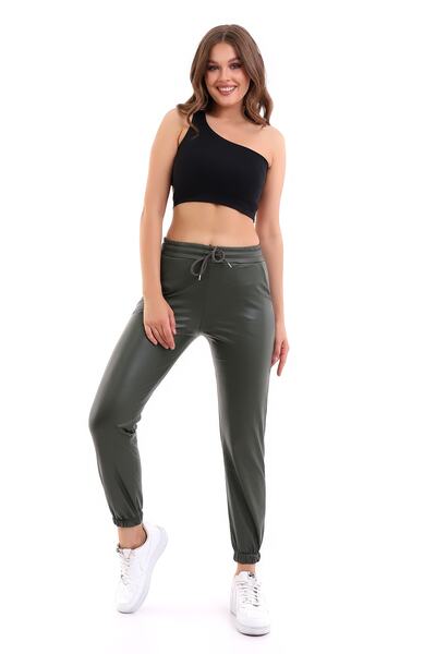 Winmoda34 Paça Lastikli Deri Pantolon Içi Kürklü