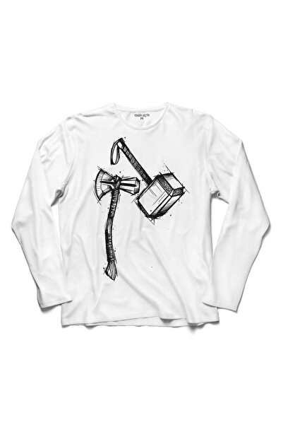 Kendim Seçtim Kapetan Amerika Kapetan Amerika Majica dugih rukava sa Thorovim...