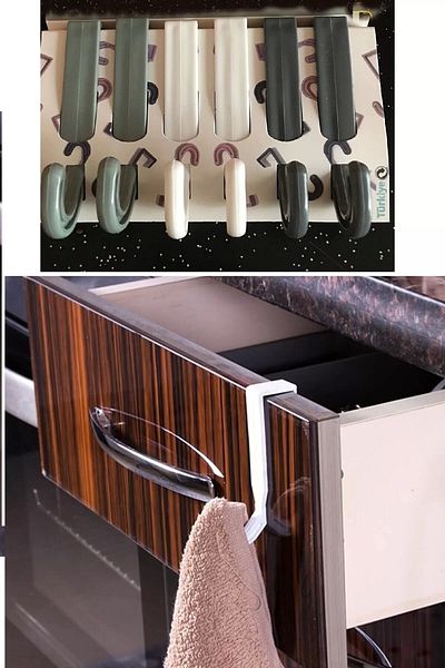 Raftantopla 6-Piece Drawer-Towel Rack Multi-Purpose Hanger Set