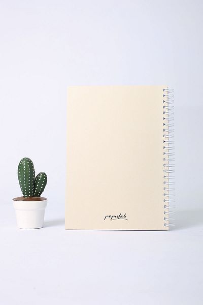 paperlab A5 Flower Patterned Spiral Notebook