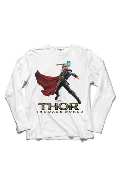 Kendim Seçtim Tricou cu mânecă lungă Thor Avengers Marvel Logo