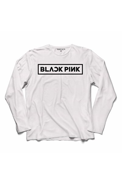 Kendim Seçtim Crna ružičasta Blackpink logo 2 majica dugih rukava