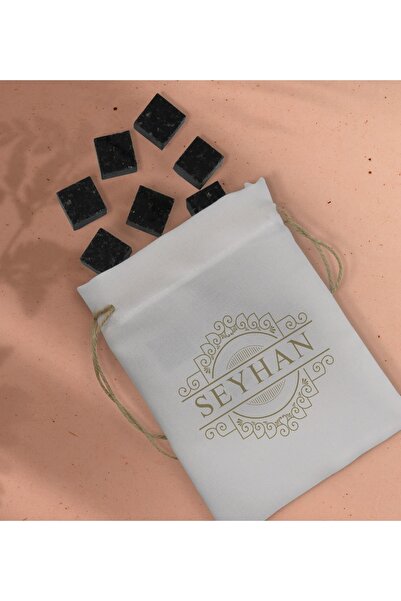 Bk Gift Gift Kişiye Özel Isimli Özel Kesesinde 12’li Doğal Granit Viski Soğut...