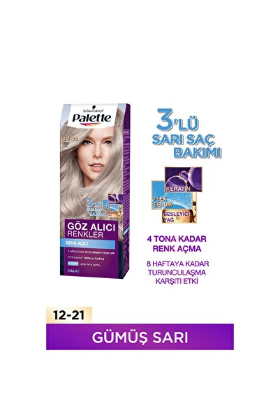 Palette Naturel Göz Alıcı Renkler Saç Boyası 12-21 Gümüş Sarı